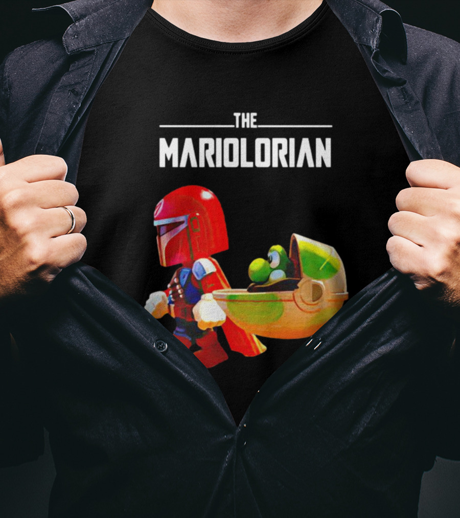 The Mandalorian And Super Mario The Mariolorian Yoshi T-Shirt