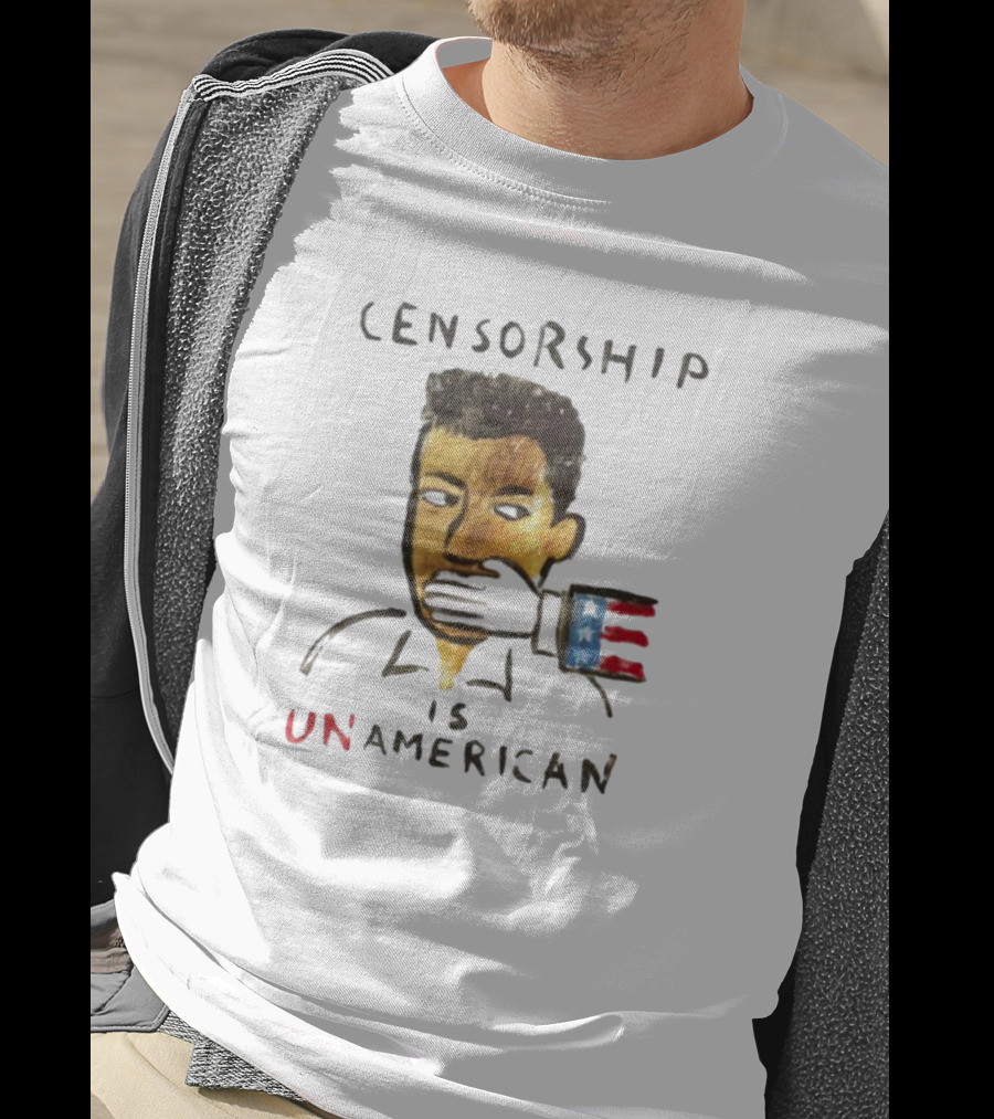 Censorship Is Unamerican With American Flag Colors T-Shirt
