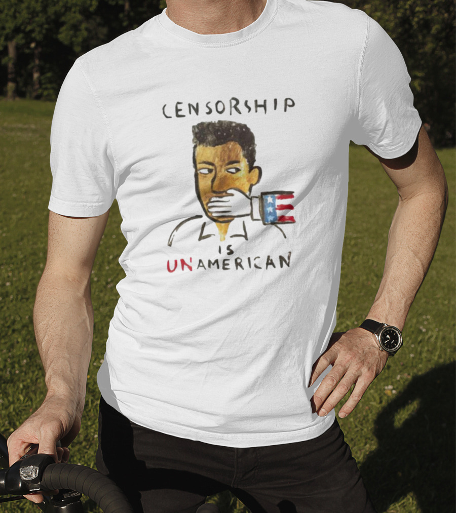 Censorship Is Unamerican With American Flag Colors T-Shirt