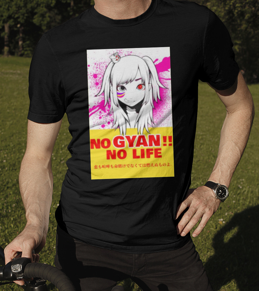 No Gyan No Life Manga Art With Cute Girl And Splatter Background T-Shirt