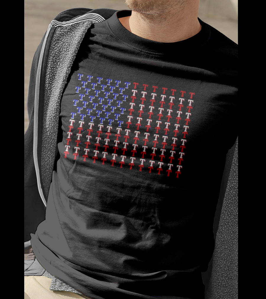 Texas Rangers American Flag T-Shirt