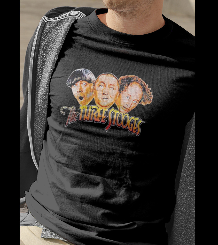 The Three Stooges Classic Comedy Trio Faces T-Shirt