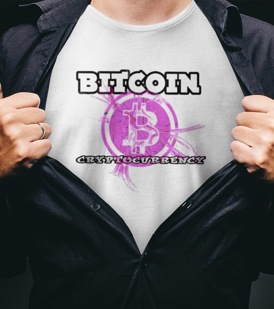 Bitcoin Cryptocurrency Pink T-Shirt