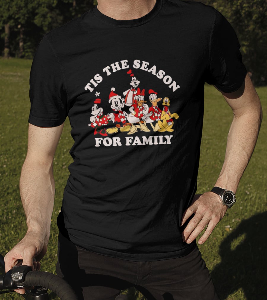Disney Family Christmas Season Mickey Donald Goofy Minnie Pluto T-Shirt