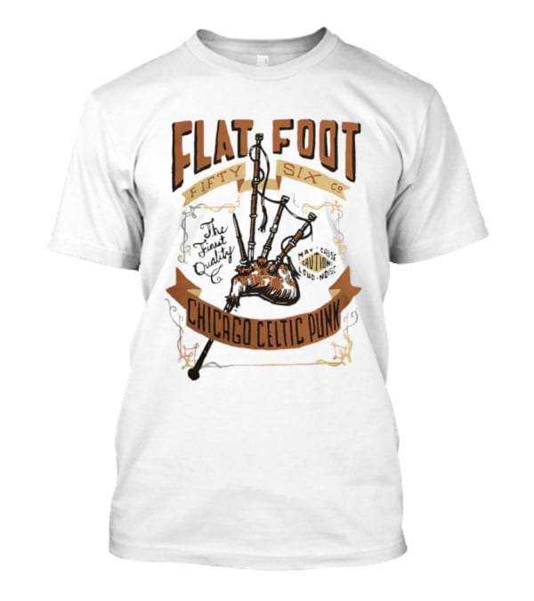 Flatfoot Fifty Six Co Chicago Celtic Punk Bagpipes T-Shirt
