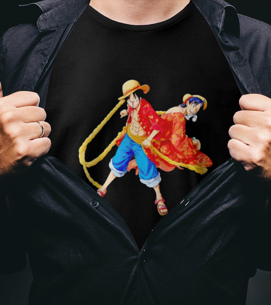 Monkey D. Luffy And Portgas D. Ace One Piece Straw Hat Pirates Animated Characters T-Shirt