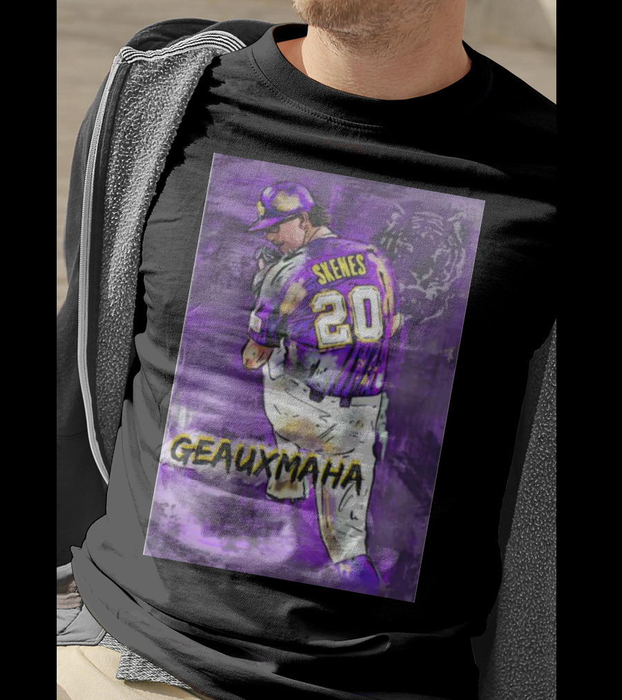 Paul Skenes 20 Geauxmaha LSU Tigers Baseball T-Shirt