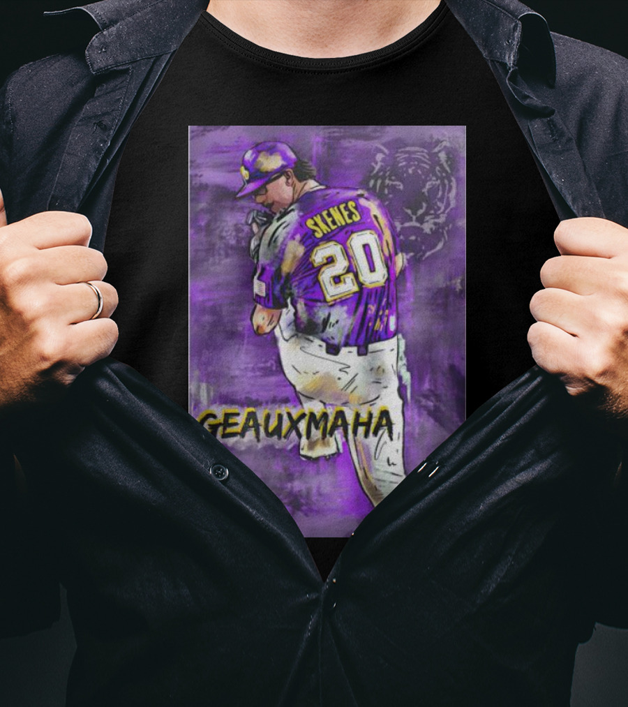 Paul Skenes 20 Geauxmaha LSU Tigers Baseball T-Shirt