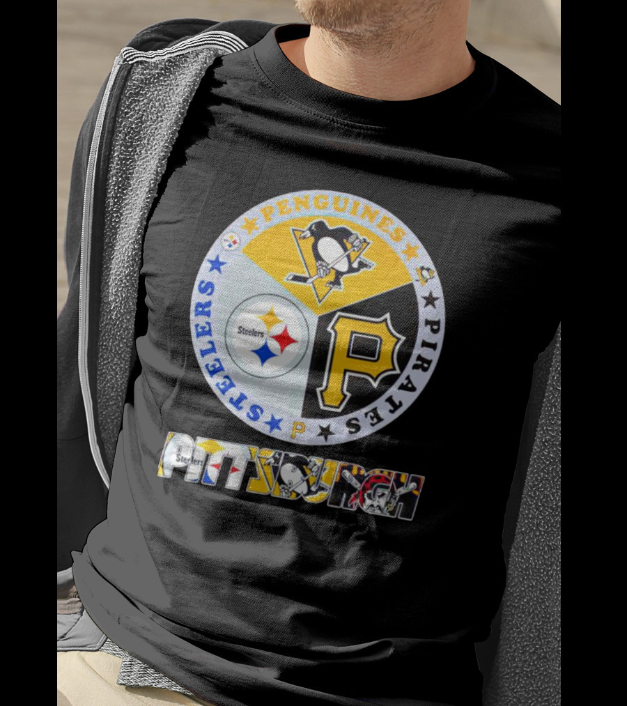 Steelers Penguins Pirates Pittsburgh Circle T-Shirt