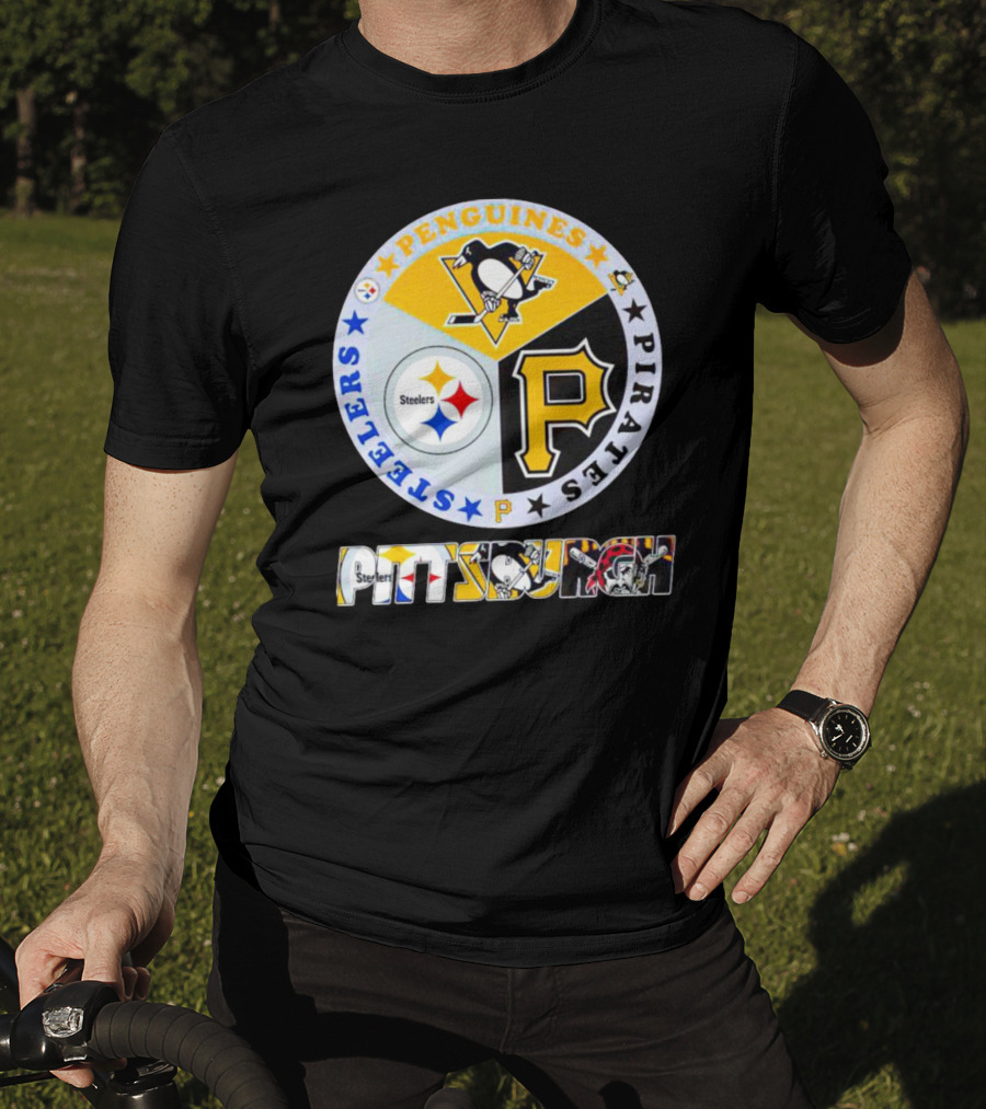 Steelers Penguins Pirates Pittsburgh Circle T-Shirt