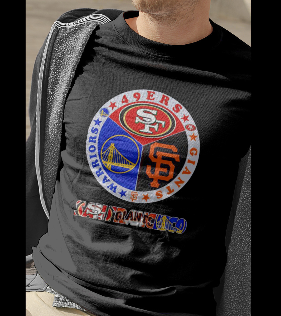 San Francisco 49ers Giants Warriors Logos Circle T-Shirt