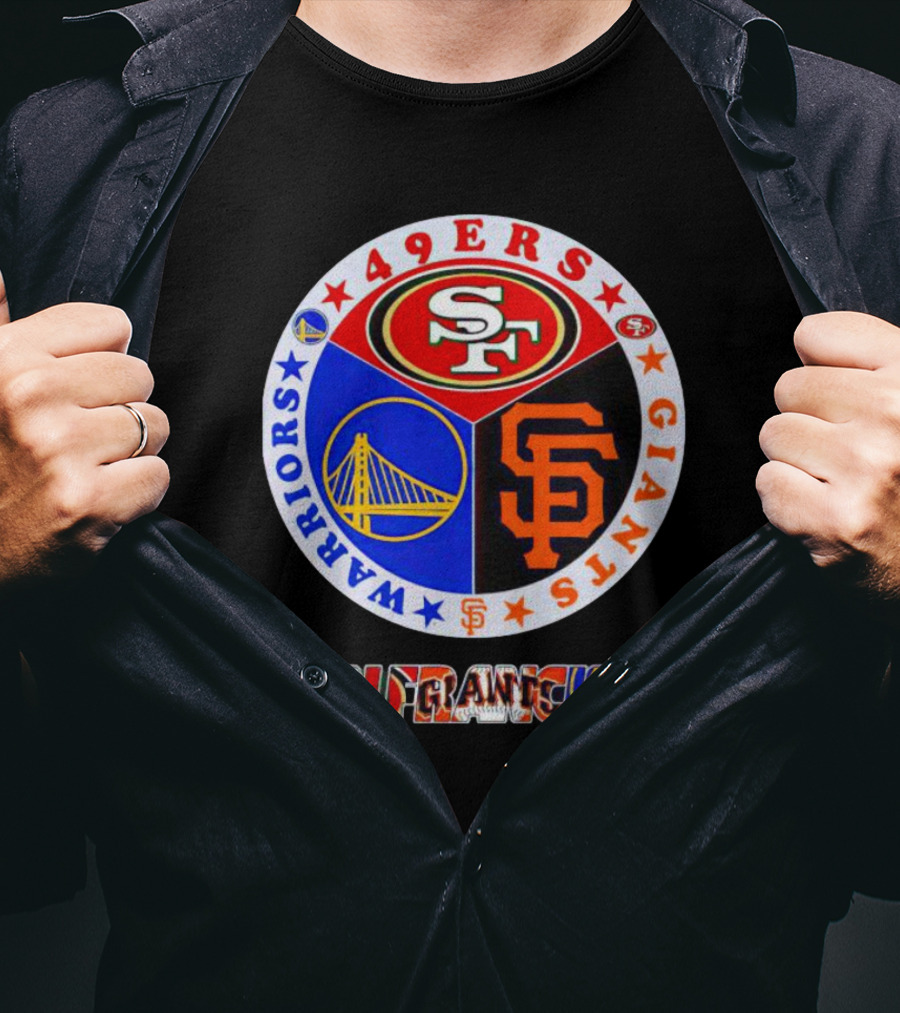 San Francisco 49ers Giants Warriors Logos Circle T-Shirt