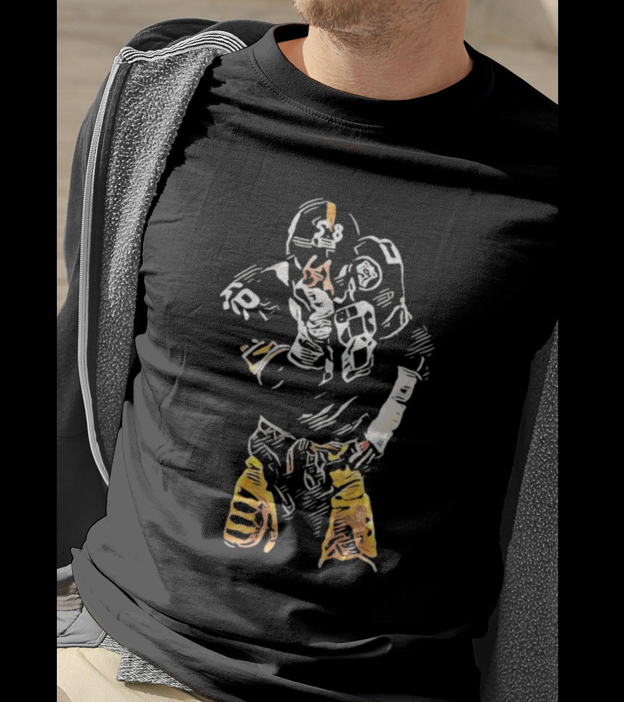 Steelers Jack Lambert Jack Splat Football Legend Black And Gold T-Shirt