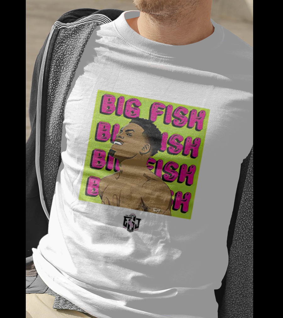 Errol Spence Jr Big Fish Repeating Text T-Shirt