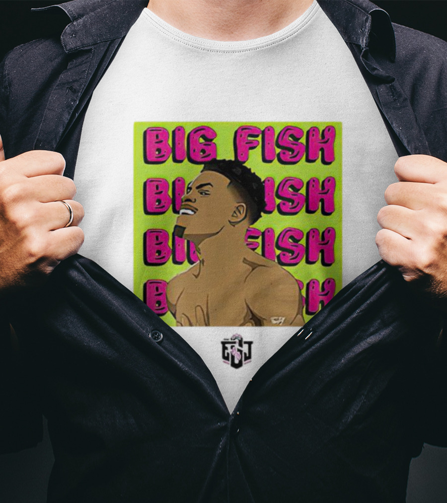 Errol Spence Jr Big Fish Repeating Text T-Shirt
