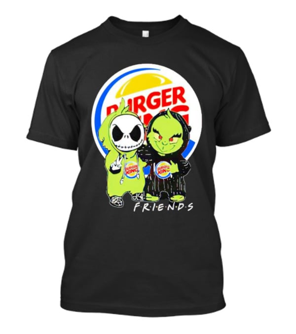 Burger King Friends Jack Skellington Grinch Collaboration T-Shirt
