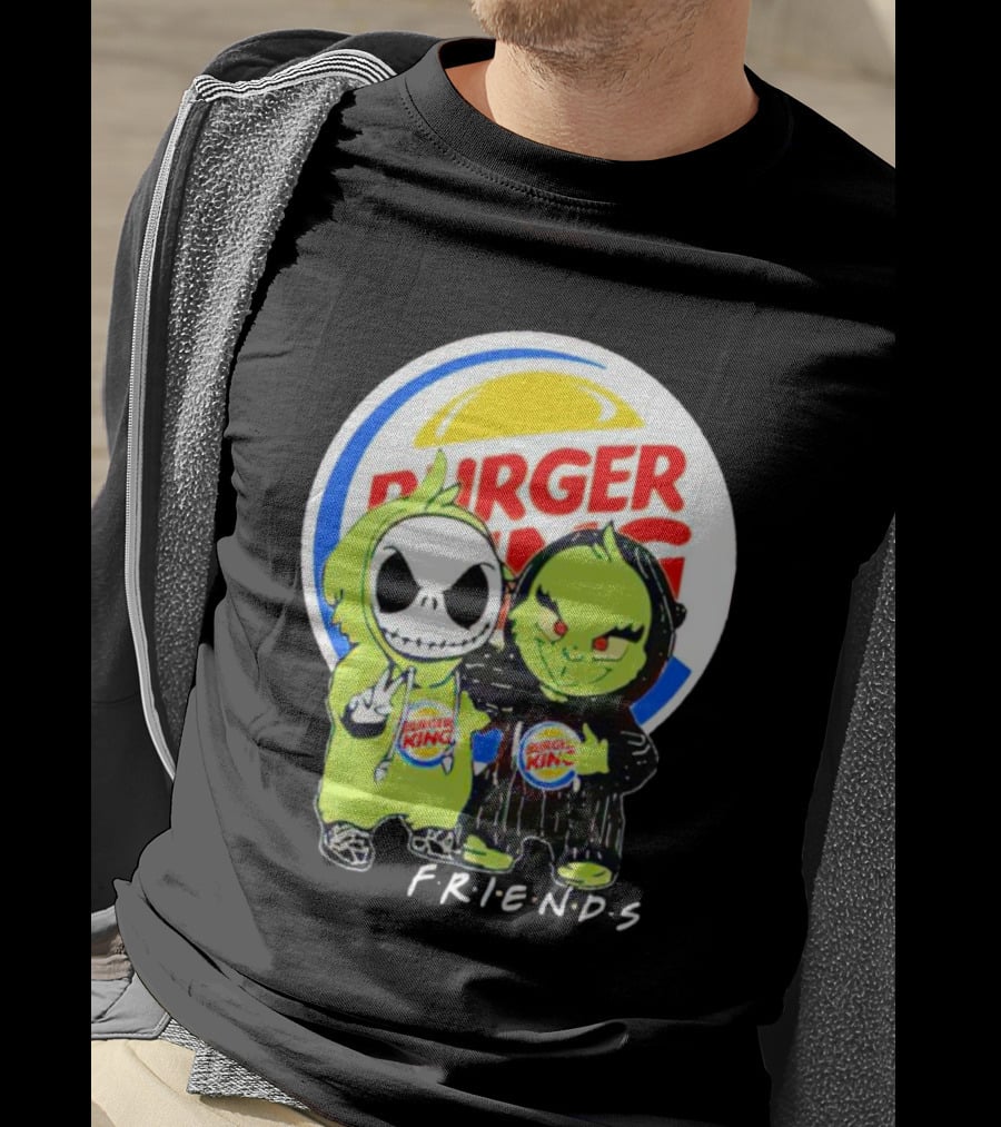 Burger King Friends Jack Skellington Grinch Collaboration T-Shirt