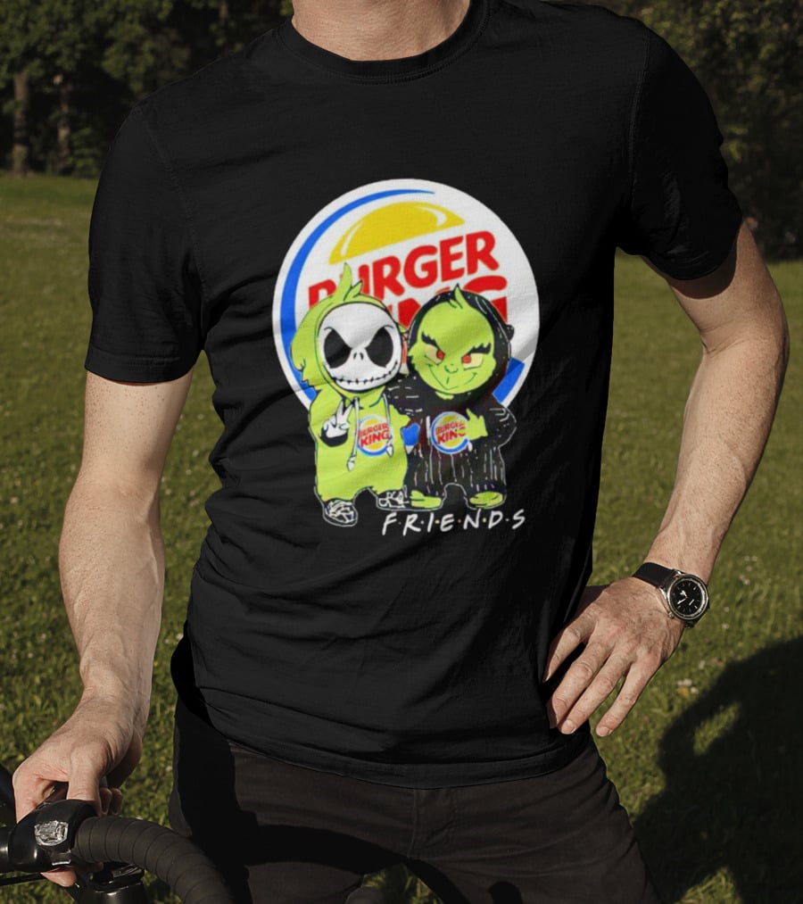 Burger King Friends Jack Skellington Grinch Collaboration T-Shirt