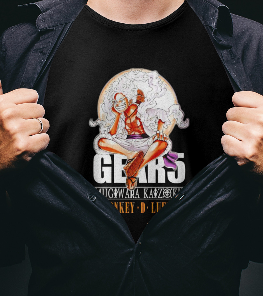 One Piece Monkey D. Luffy Gears Mugiwara Kaizoku T-Shirt