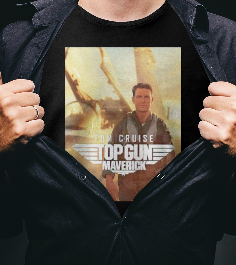 Tom Cruise Top Gun Maverick Pilot Iconic Movie Scene T-Shirt
