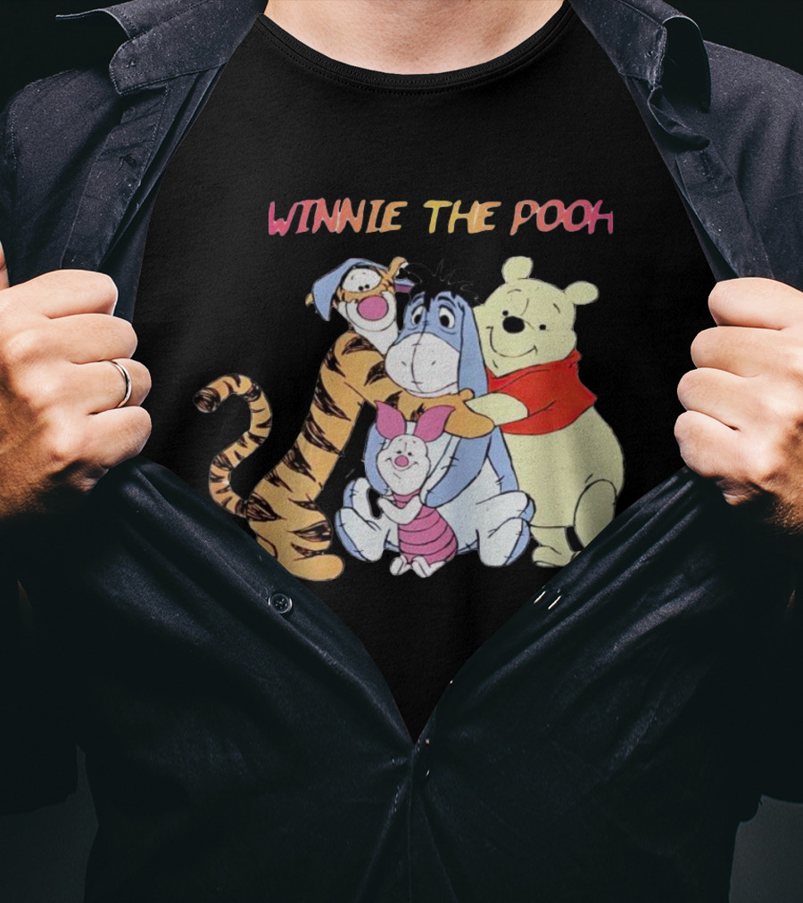 Winnie The Pooh Tigger Eeyore Piglet Hug Friends T-Shirt