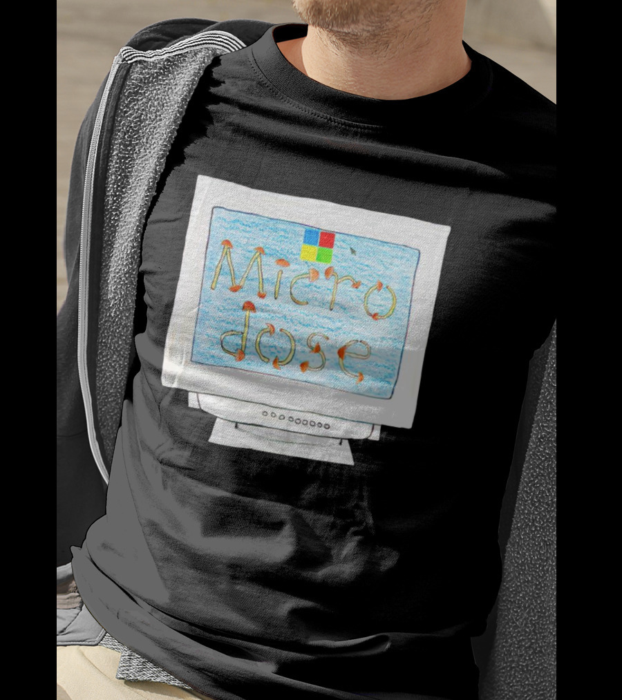 Dave Portnoy Microdose Retro Computer Monitor T-Shirt