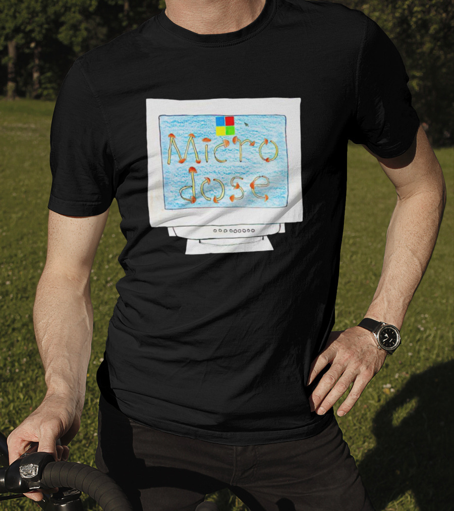 Dave Portnoy Microdose Retro Computer Monitor T-Shirt