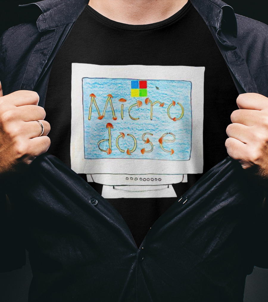 Dave Portnoy Microdose Retro Computer Monitor T-Shirt