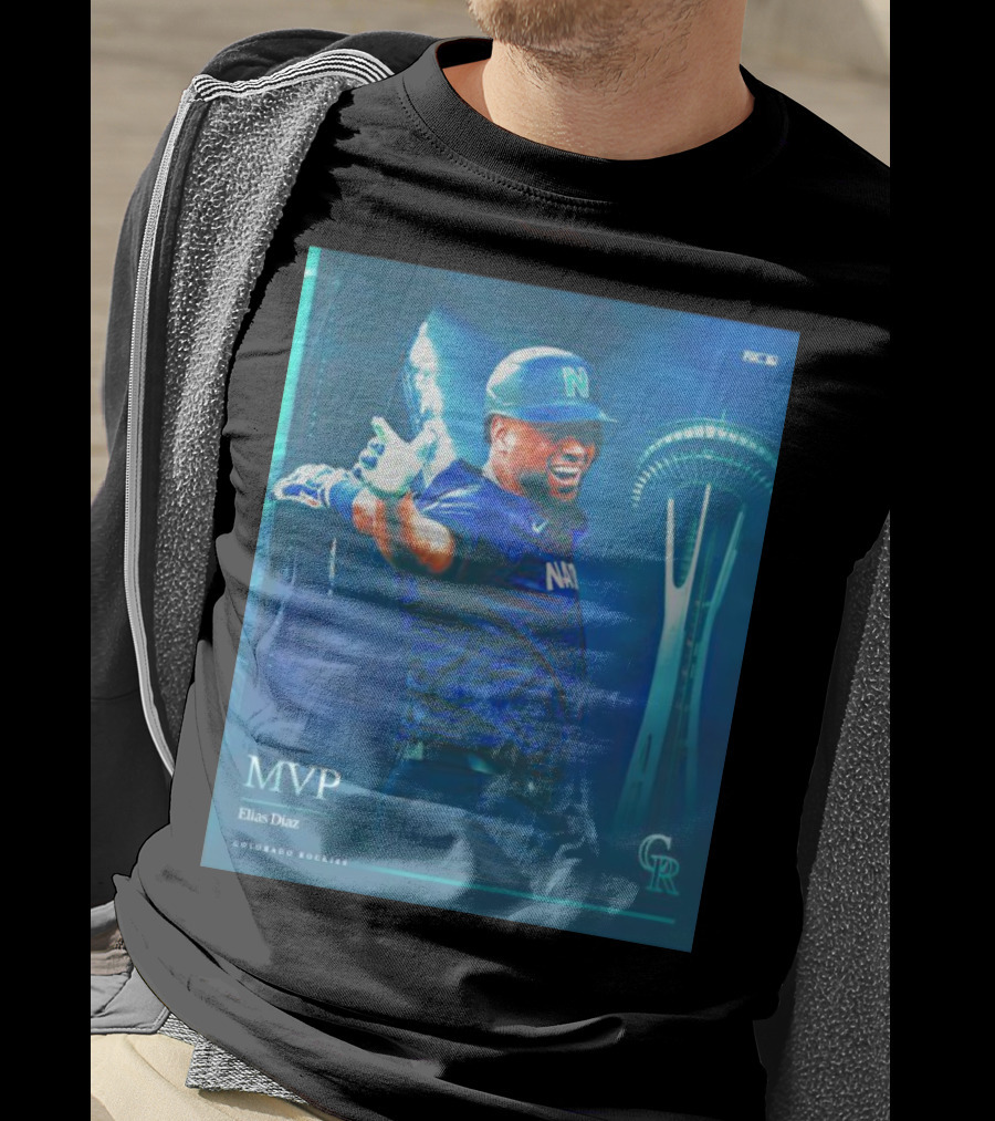 Elías Díaz MVP Colorado Rockies Seattle Skyline T-Shirt