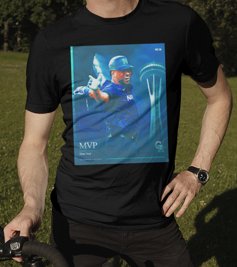 Elías Díaz MVP Colorado Rockies Seattle Skyline T-Shirt