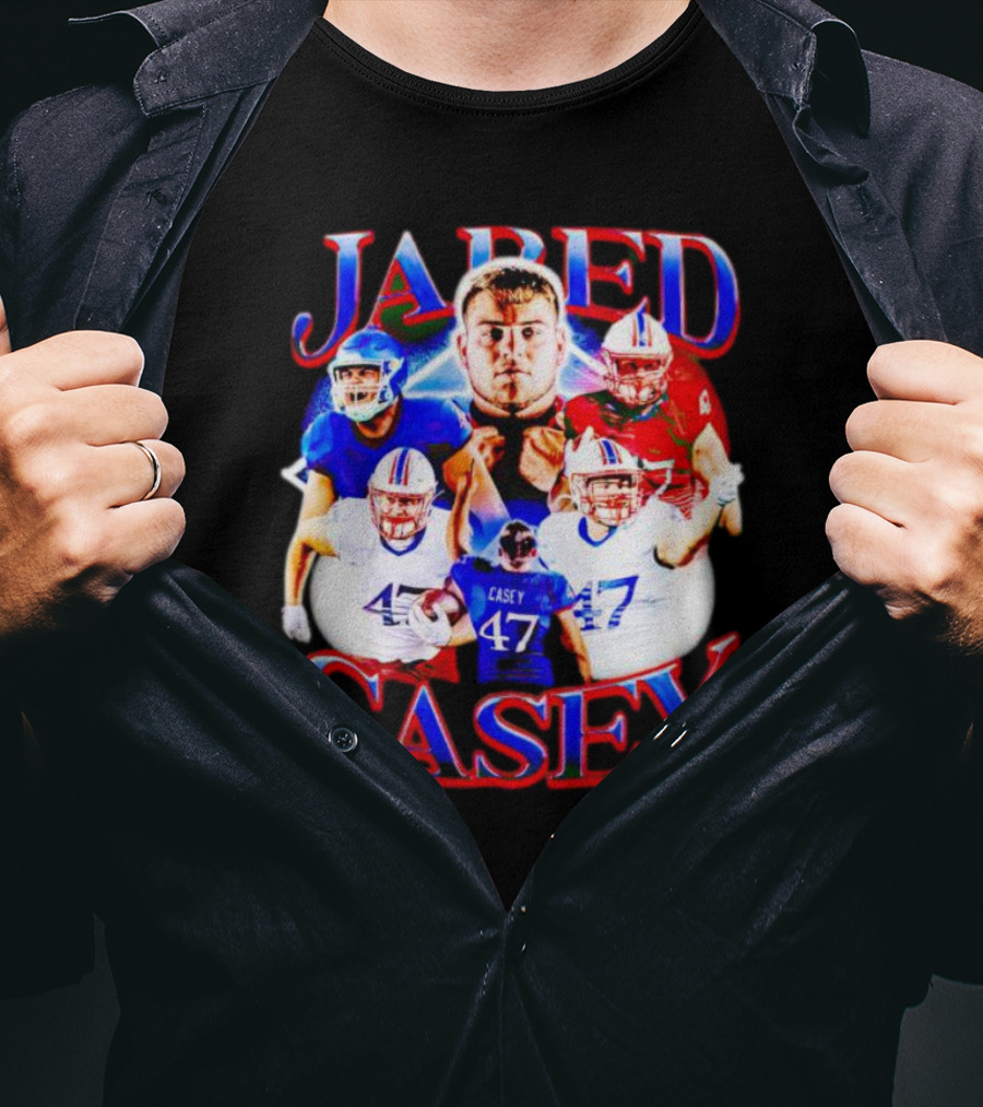Jared Casey Football Collage 47 Jersey T-Shirt