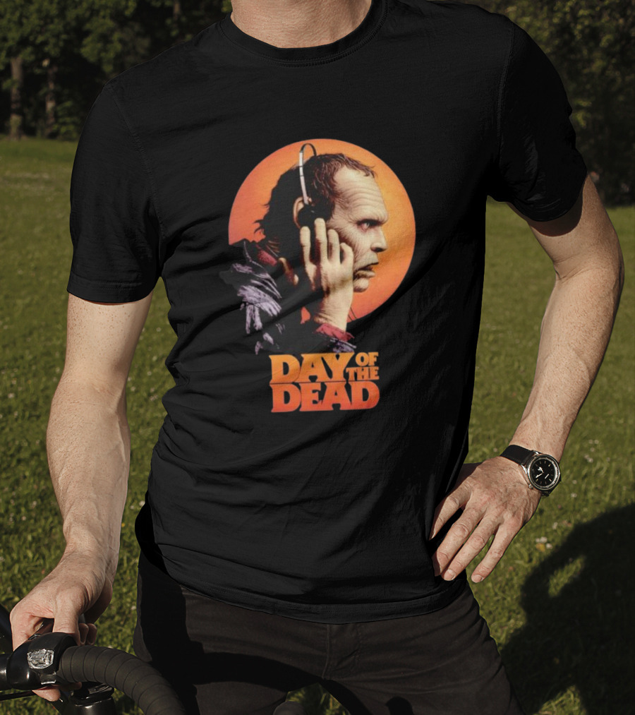 Day Of The Dead Bub Listening With Headphones T-Shirt