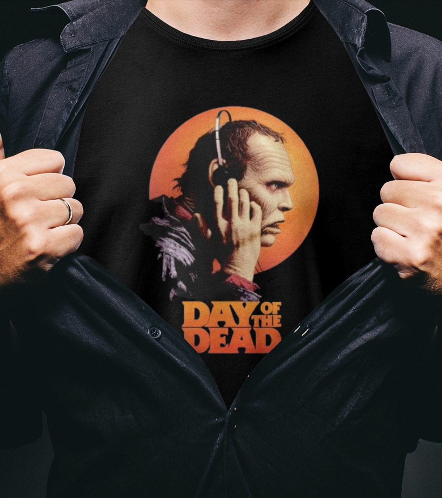 Day Of The Dead Bub Listening With Headphones T-Shirt
