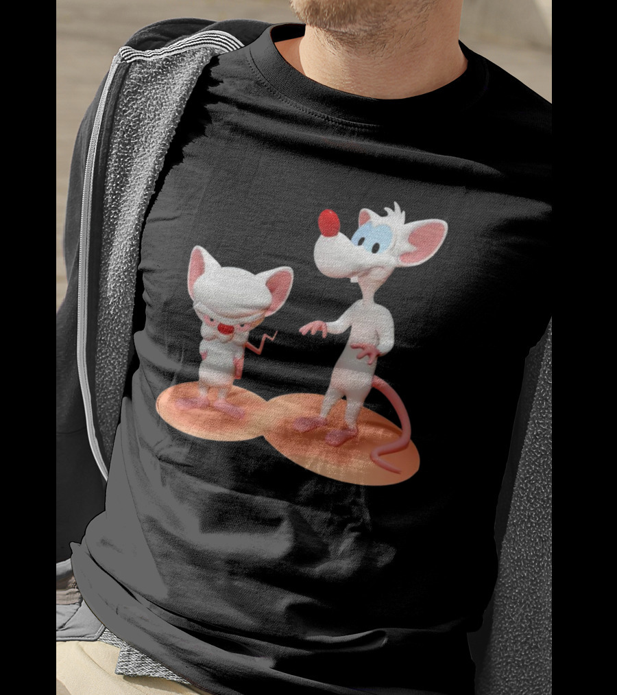 Pinky And The Brain Cartoon Characters Retro Animation Duo T-Shirt