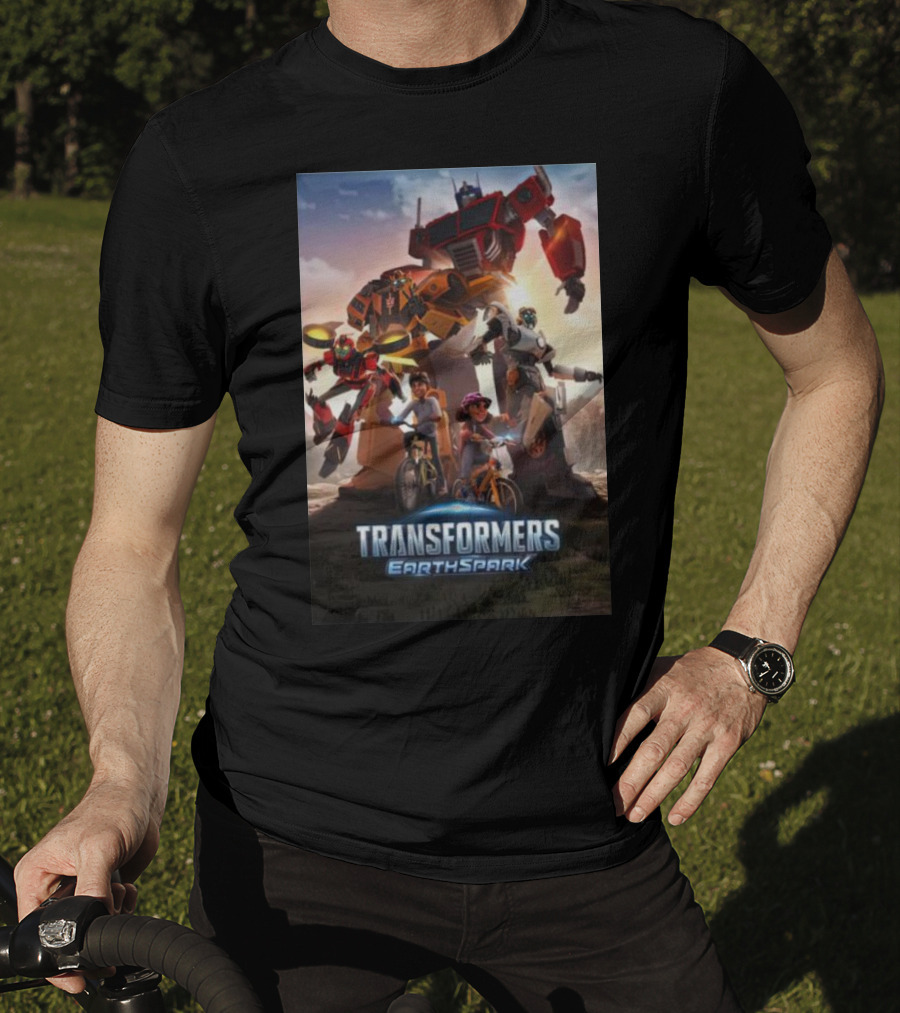 Transformers Earthspark Optimus Prime And Friends Adventure Scene T-Shirt