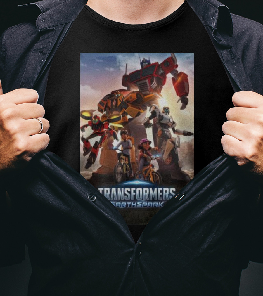 Transformers Earthspark Optimus Prime And Friends Adventure Scene T-Shirt