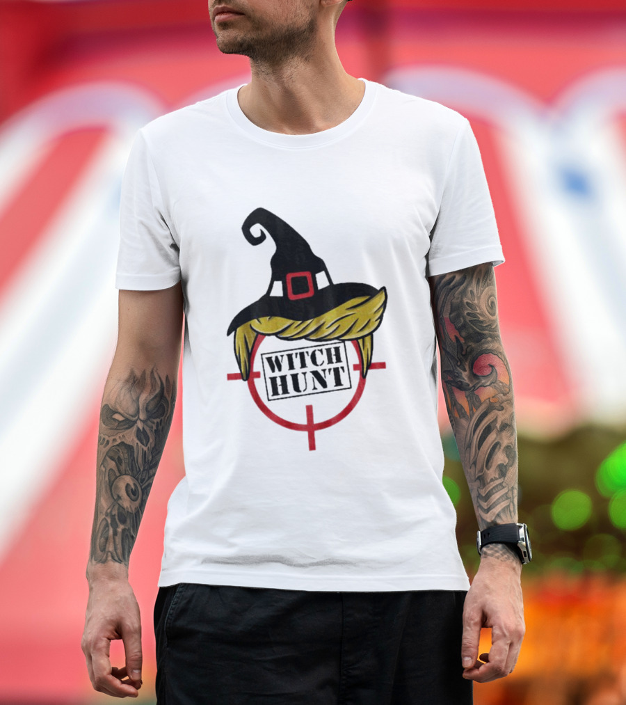 Witch Hunt Crosshairs Hat and Hair on Target T-Shirt
