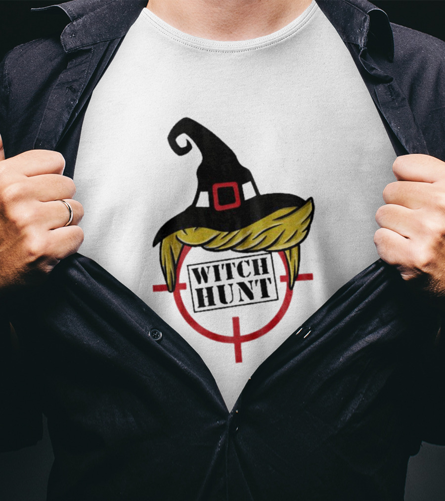Witch Hunt Crosshairs Hat And Hair On Target T-Shirt