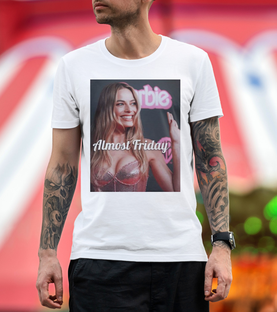Almost Friday Barbie Margot Robbie Sparkling Dress T-Shirt