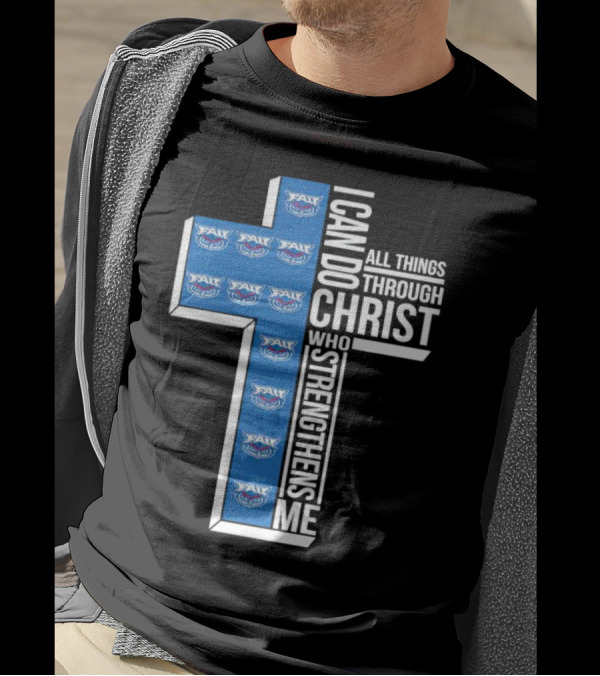 Atlantic Owls FAU I Can Do All Things Through Christ Who Strengthens Me T-Shirt