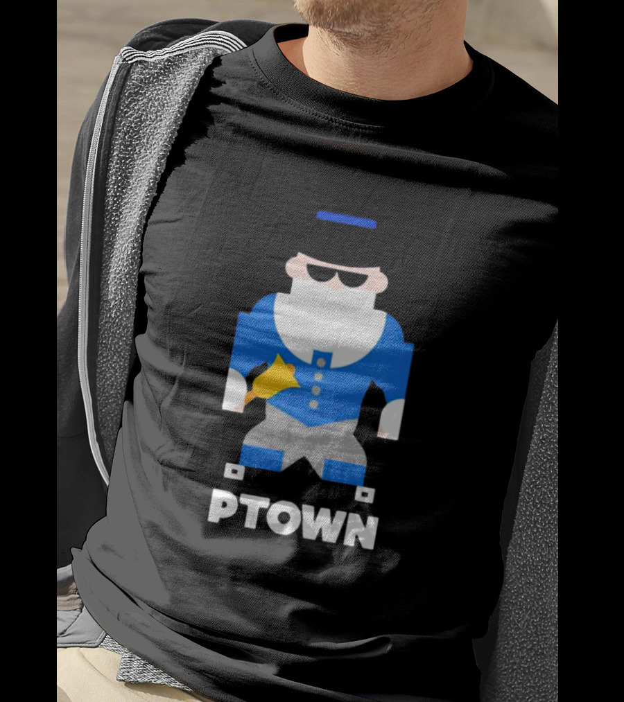 PTOWN Crier With Blue Jacket And Bell T-Shirt