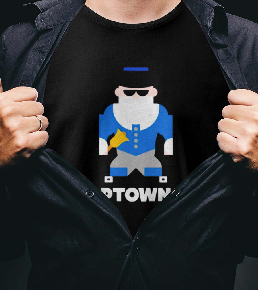 PTOWN Crier With Blue Jacket And Bell T-Shirt