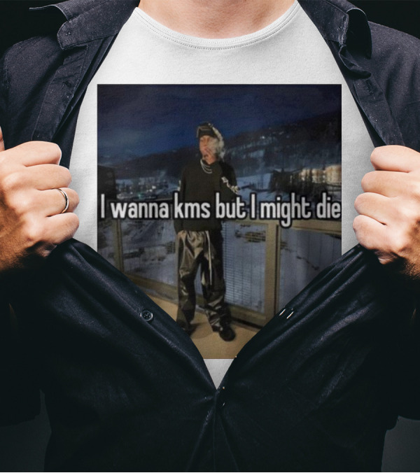 I Wanna Kms But I Might Die Sparkling Night Cityscape T-Shirt