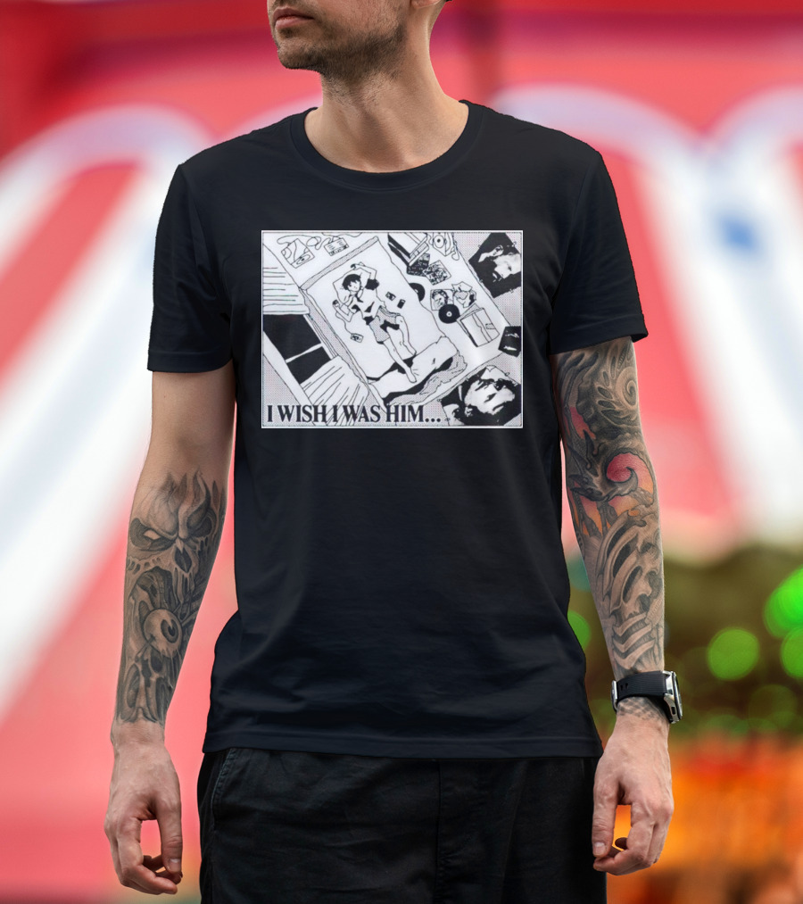 I Wish I Was Him Bedroom Anime Manga Scene T-Shirt