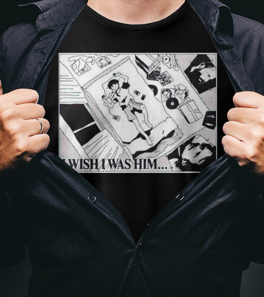 I Wish I Was Him Bedroom Anime Manga Scene T-Shirt