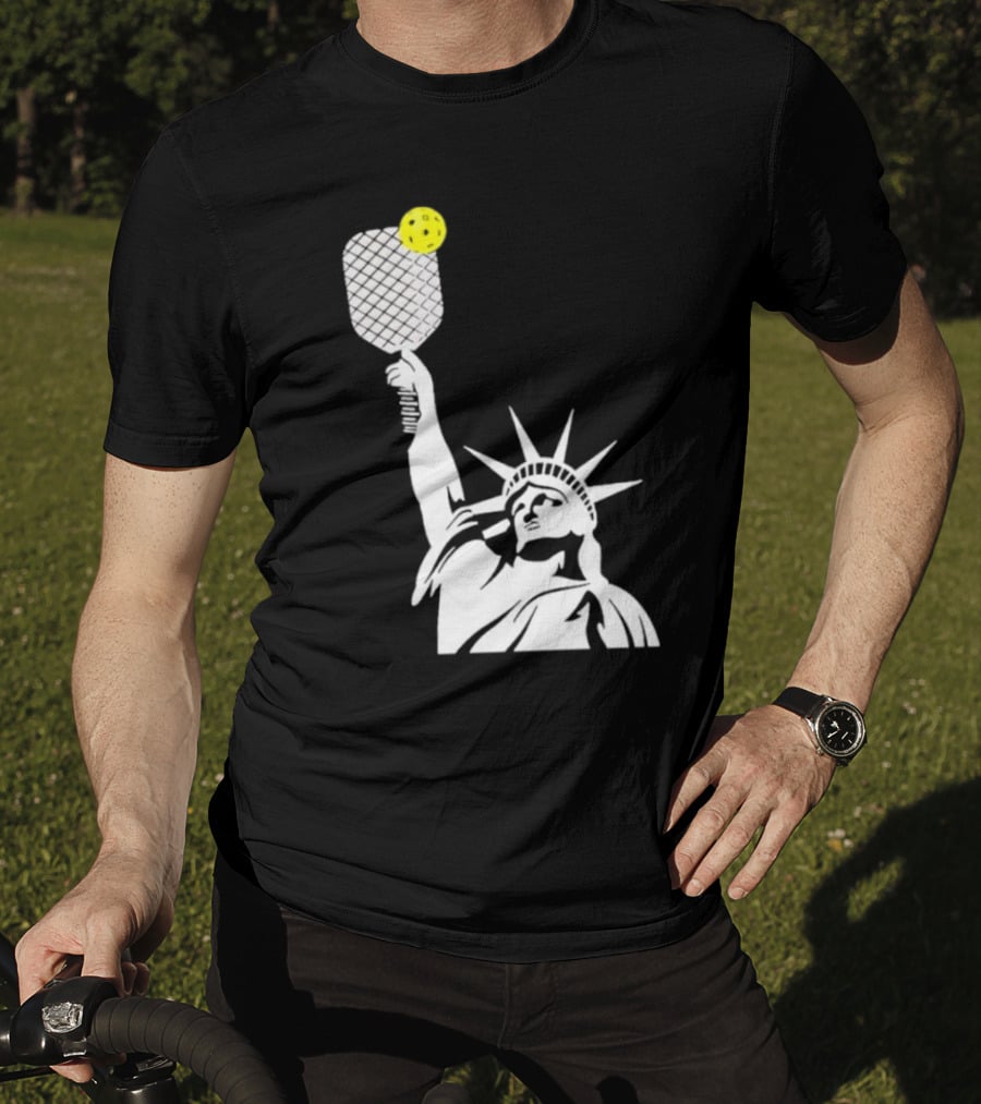 Statue Of Liberty With Pickleball Paddle And Ball T-Shirt