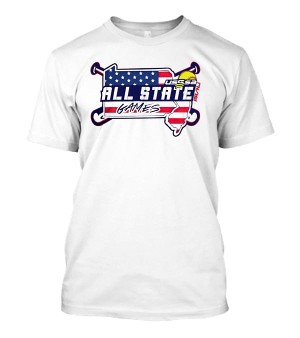 USSSA All State Games USA Flag Softball T-Shirt