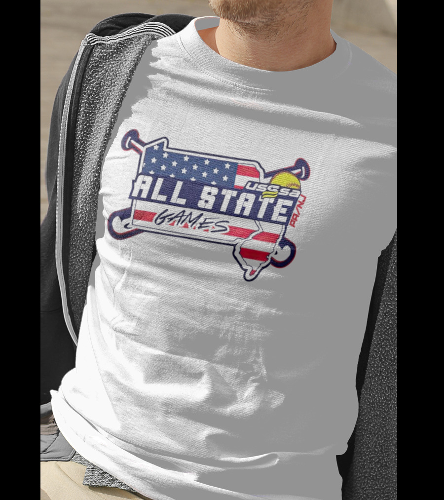 USSSA All State Games USA Flag Softball T-Shirt