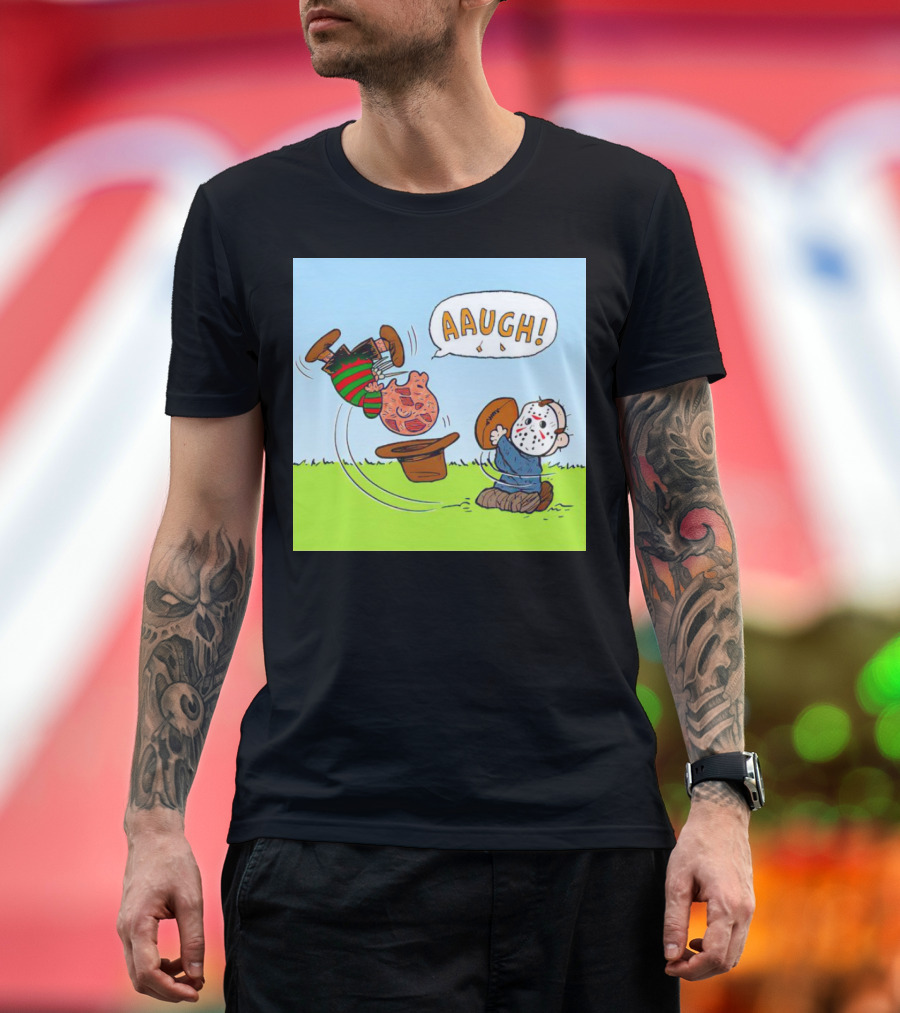 AAUGH Freddy You Blockhead Horror Parody Crossover T-Shirt