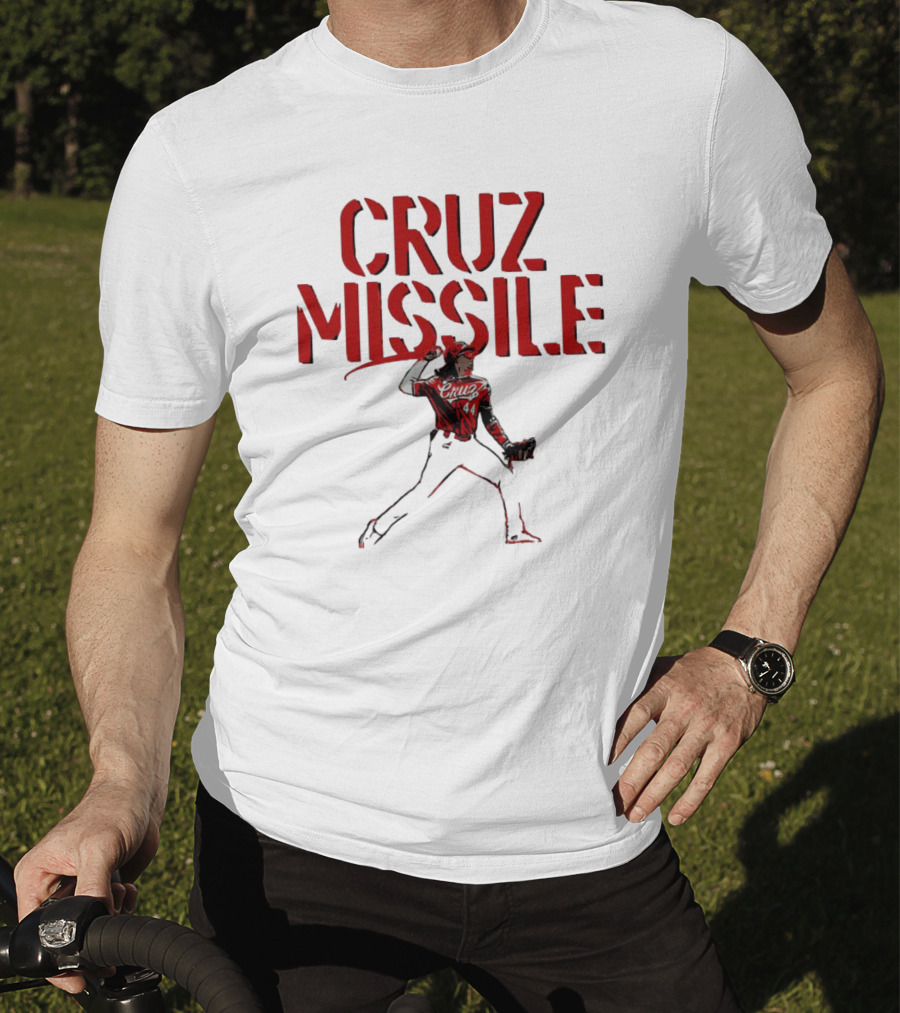 Cruz Missile Elly De La Cruz Cincinnati Reds 44 Pitching T-Shirt